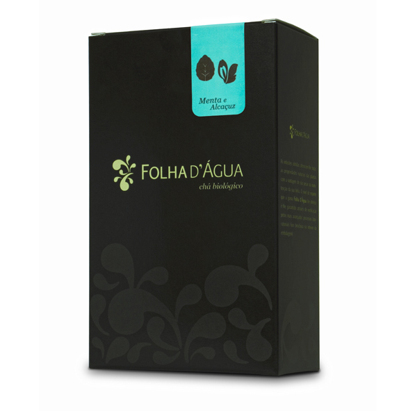 Embalagem de chá Menta & Alcaçuz- Folha D'Água - Linha Biológica