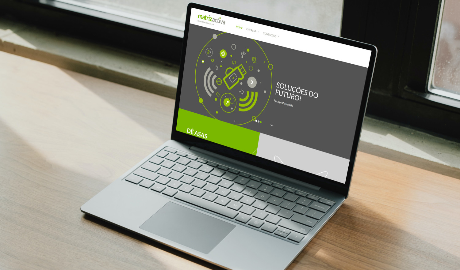 Website Matrizactiva - homepage - laptop